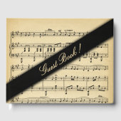 Antiek muziekweddenschap gastenboek (Voorkant)