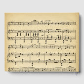 Antiek muziekweddenschap gastenboek (Achterkant)