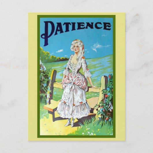 antiek muzikale opera Patience Briefkaart (Voorkant)