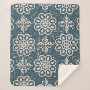 Antiek naadloze achtergrondkromme C versleten Sherpa Deken