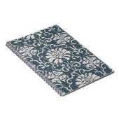 Antiek, naadloze bodemspira met achtergrondverlich notitieboek (Rechterzijde)