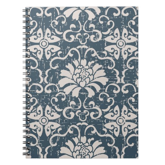 Antiek, naadloze bodemspira met achtergrondverlich notitieboek (Voorkant)