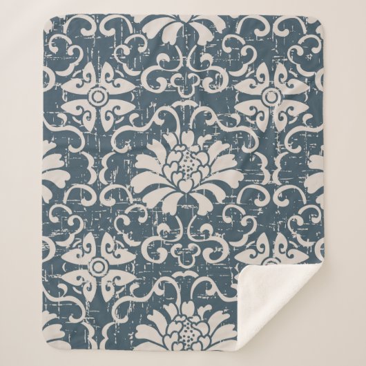 Antiek, naadloze bodemspira met achtergrondverlich sherpa deken (Voorkant)