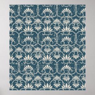 Antiek naadloze retroflector versleten achtergrond poster