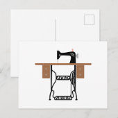 Antiek naaimachine briefkaart (Voorkant / Achterkant)