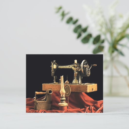  Antiek naaimachine Briefkaart (Staand voorkant)