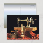 Antiek naaimachine Briefkaart (Voorkant / Achterkant)