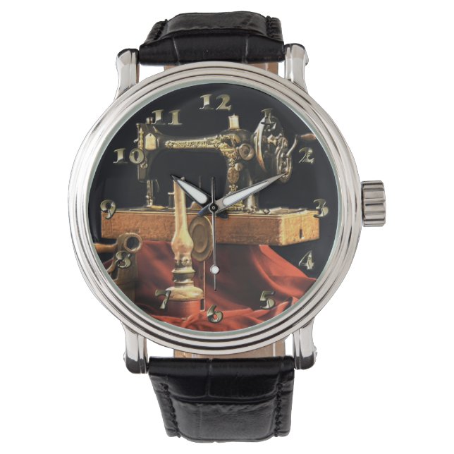  Antiek naaimachine Horloge (Voorkant)