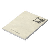 Antiek naaimachine met naam notitieblok (Linkerzijde)