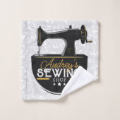 Antiek naaimachine TOEVOEGDE NAAM Zeemacht Bad Handdoek (Wasdoekje)