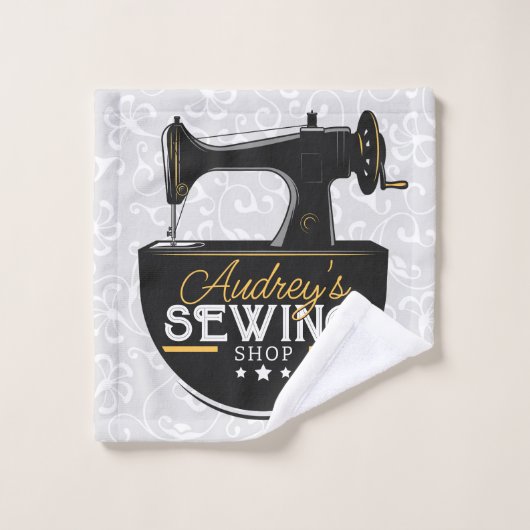 Antiek naaimachine TOEVOEGDE NAAM Zeemacht Bad Handdoek (Wasdoekje)