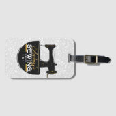 Antiek naaimachine TOEVOEGDE NAAM Zeemacht Bagagelabel (Voorkant (horizontaal))