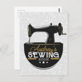 Antiek naaimachine TOEVOEGDE NAAM Zeemacht Briefkaart (Voorkant / Achterkant)