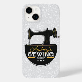 Antiek naaimachine TOEVOEGDE NAAM Zeemacht Case-Mate iPhone 14 Hoesje