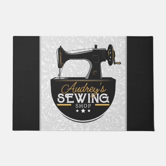 Antiek naaimachine TOEVOEGDE NAAM Zeemacht Deurmat (Voorkant)