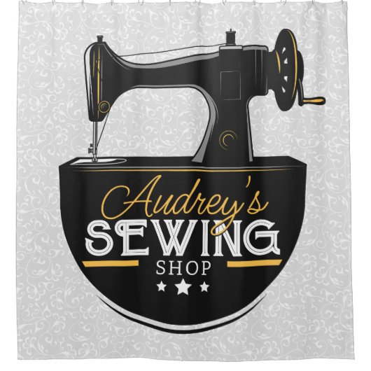 Antiek naaimachine TOEVOEGDE NAAM Zeemacht Douchegordijn (Voorkant)