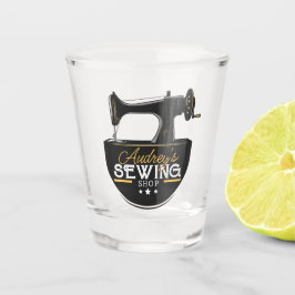 Antiek naaimachine TOEVOEGDE NAAM Zeemacht Shot Glas