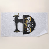 Antiek naaimachine TOEVOEGDE NAAM Zeemacht Strandlaken (Voorkant)