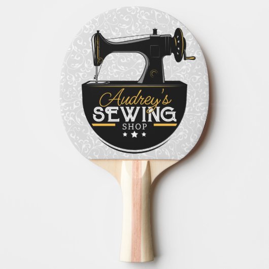 Antiek naaimachine TOEVOEGDE NAAM Zeemacht Tafeltennisbatje (Voorkant)