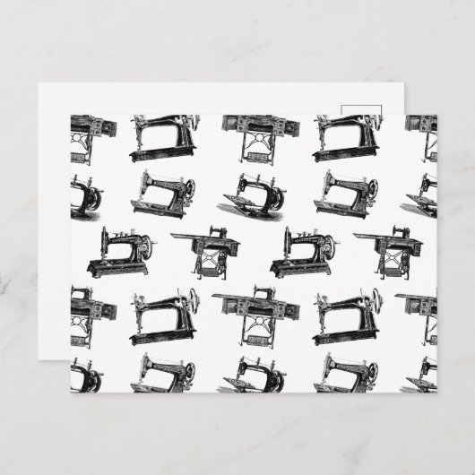 Antiek naaimachines - AANGEPASTE ACHTERGRONDKLEUR Briefkaart (Voorkant / Achterkant)