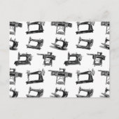 Antiek naaimachines - AANGEPASTE ACHTERGRONDKLEUR Briefkaart (Voorkant)