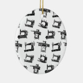 Antiek naaimachines - KLANTKLEUR Keramisch Ornament (Rechts)