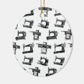 Antiek naaimachines - KLANTKLEUR Keramisch Ornament (Links)