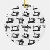 Antiek naaimachines - KLANTKLEUR Keramisch Ornament (Achterkant)