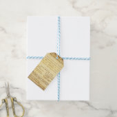 Antiek Naaiplakboek Cadeaulabel (Met Touw)