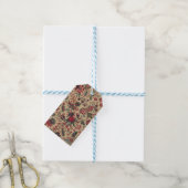 Antiek Naaldwerk Bloem Meubelstof Cadeaulabel (Met Touw)