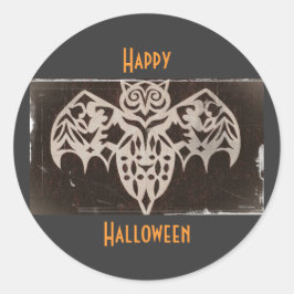 Antiek nachtcreatie ronde sticker