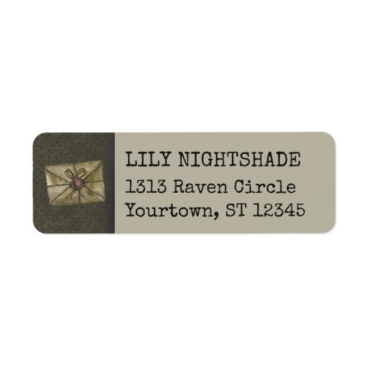 Antiek najaarlabel voor woordelijke brief etiket (Voorkant)