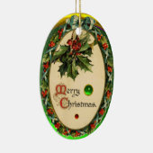 ANTIEK NATIVITEITSCHRISTMAS PARCHCHMENT KERAMISCH ORNAMENT (Rechts)