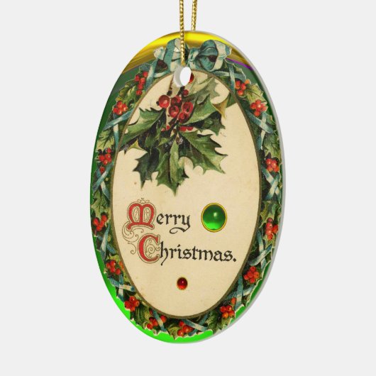 ANTIEK NATIVITEITSCHRISTMAS PARCHCHMENT KERAMISCH ORNAMENT (Links)