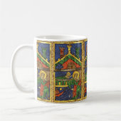 ANTIEK NATIVITEITSCHRISTMAS PARCHCHMENT KOFFIEMOK (Links)