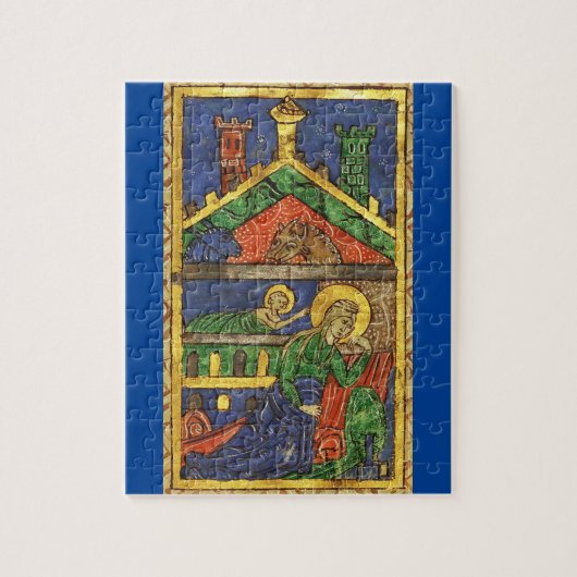 ANTIEK NATIVITEITSCHRISTMAS PARCHCHMENT LEGPUZZEL (Verticaal)