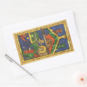 ANTIEK NATIVITEITSCHRISTMAS PARCHCHMENT RECHTHOEKIGE STICKER (Envelop)