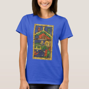 ANTIEK NATIVITEITSCHRISTMAS PARCHCHMENT T-SHIRT
