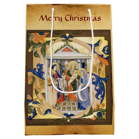 ANTIEK NATIVITEITSPARCHTIE MEDIUM CADEAUZAKJE (Achterkant)