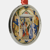 ANTIEK NATIVITEITSPARCHTIE METALEN ORNAMENT (Rechts)