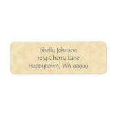 Antiek Natural Parchment Return Address Labels (Voorkant)