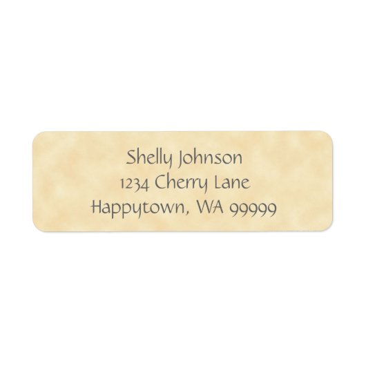 Antiek Natural Parchment Return Address Labels (Voorkant)