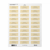 Antiek Natural Parchment Return Address Labels (Full Sheet)