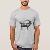 Antiek Natuurgeschiedenis Geit of Ibex T-shirt (Voorkant)