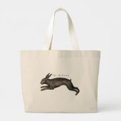 Antiek Natuurhistorische Kunst De Haas Grote Tote Bag (Achterkant)