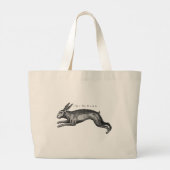 Antiek Natuurhistorische Kunst De Haas Grote Tote Bag (Achterkant)