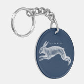 Antiek Natuurhistorische Kunst De Haas Sleutelhanger (Voorkant Links)