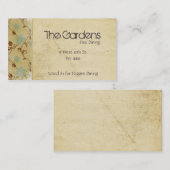 Antiek natuurlijke papierbloemen visitekaartje (Voorkant / Achterkant)