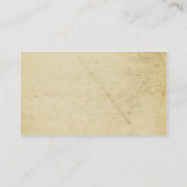 Antiek natuurlijke papierbloemen visitekaartje (Achterkant)