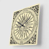Antiek Nautical Compass and Winds Vierkante Klok (Hoek)